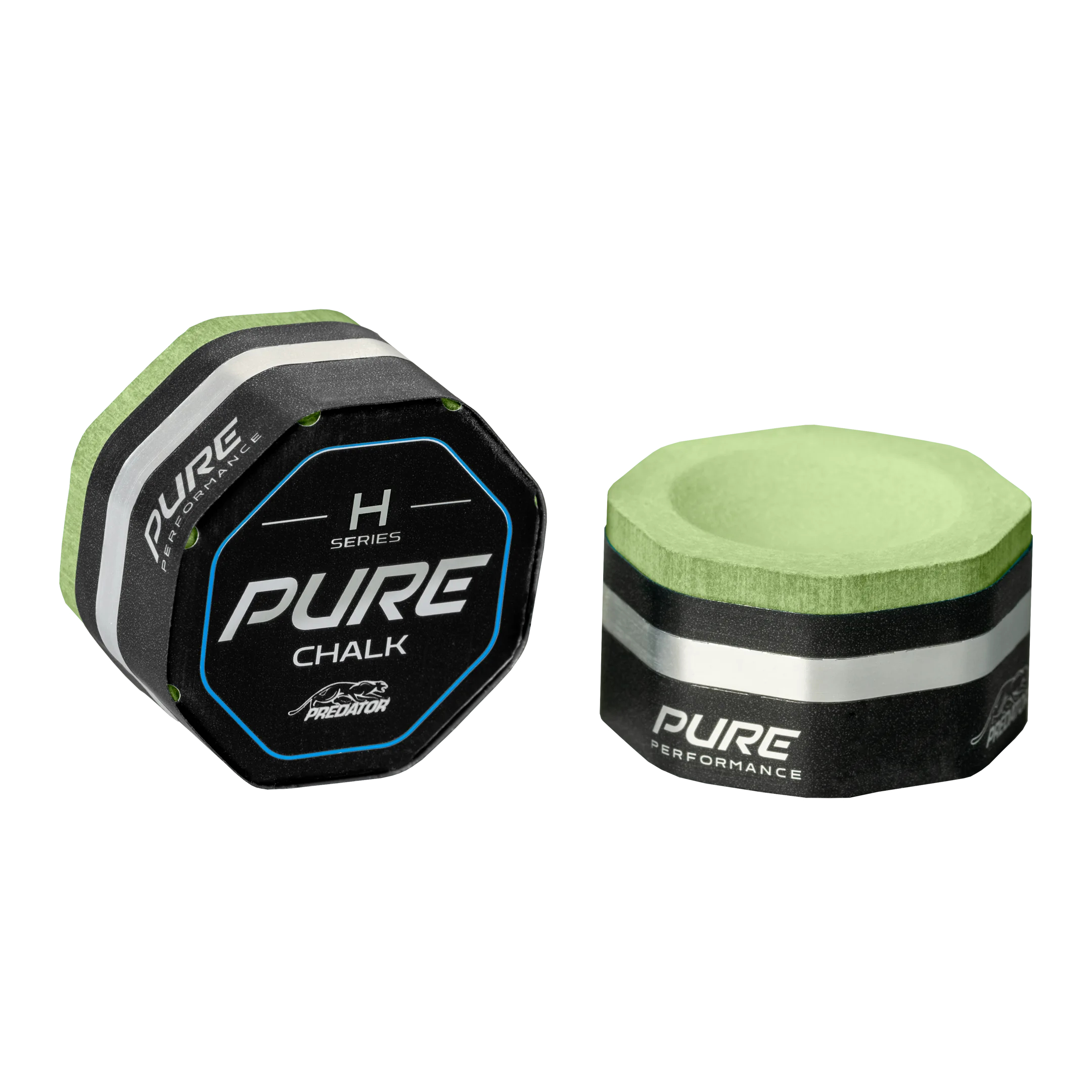 Image of the top and bottom of the Predator Pure chalk image in green or hard