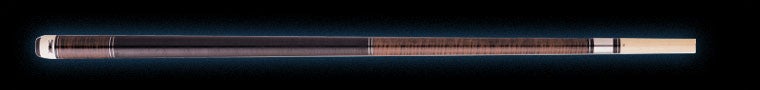 Brown wood pool cue with textured brown wrap
