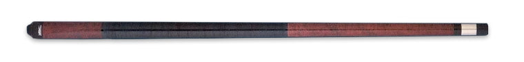 Brown wood pool cue with black wrap