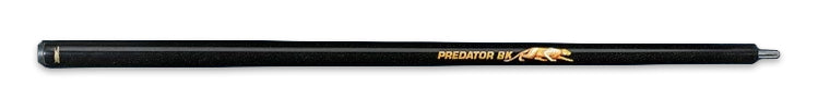 Black pool cue with gold Predator branding