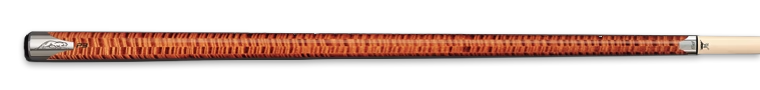 Brown patterned wood pool cue