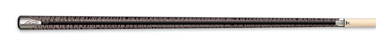 Dark brown patterned wood pool cue