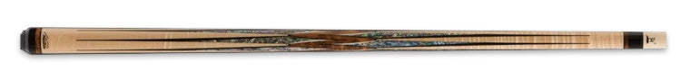Pale wood pool cue with opalescent accents