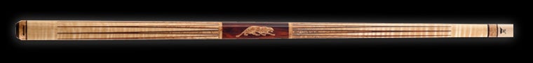 Light wood pool cue with dark wood accents