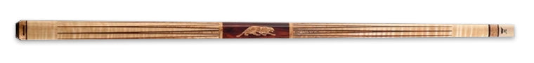 Light wood pool cue with dark wood accents
