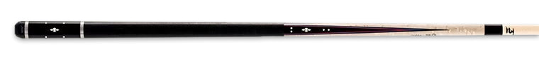 Black and brown retired pool cue