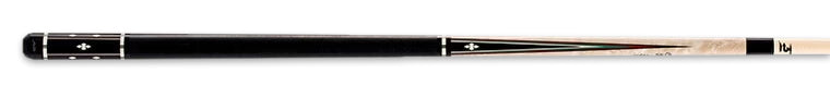 Black and beige pool cue with white accents retired cue