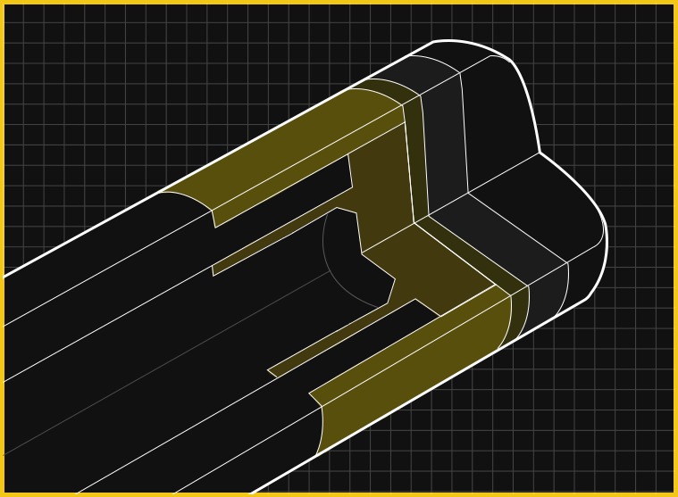 Technical drawing of a mechanical vault plate